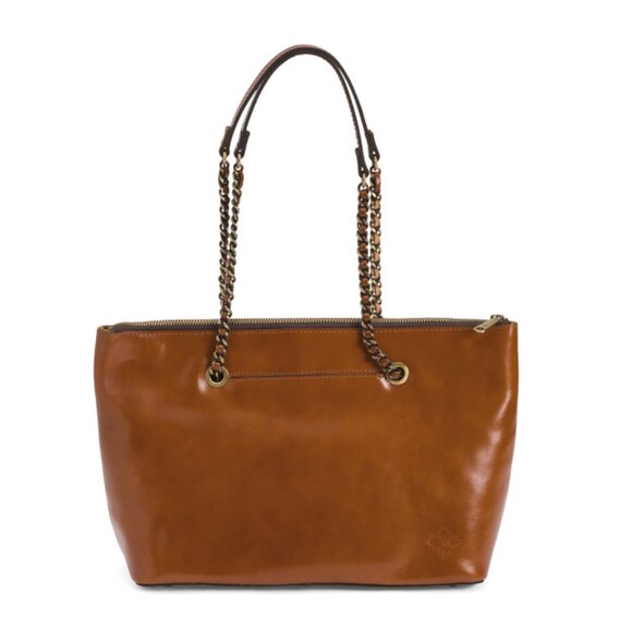 PATRICIA NASH Tan Leather Belle Tote - Picture 1 of 2